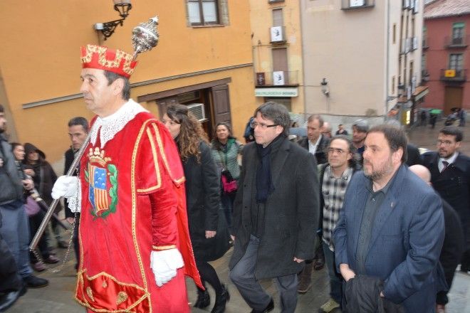Oriol Junqueras, Carles Puigdemont i Montse Venturós