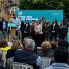 Acte de presentació de Junts a la plaça de les Fonts