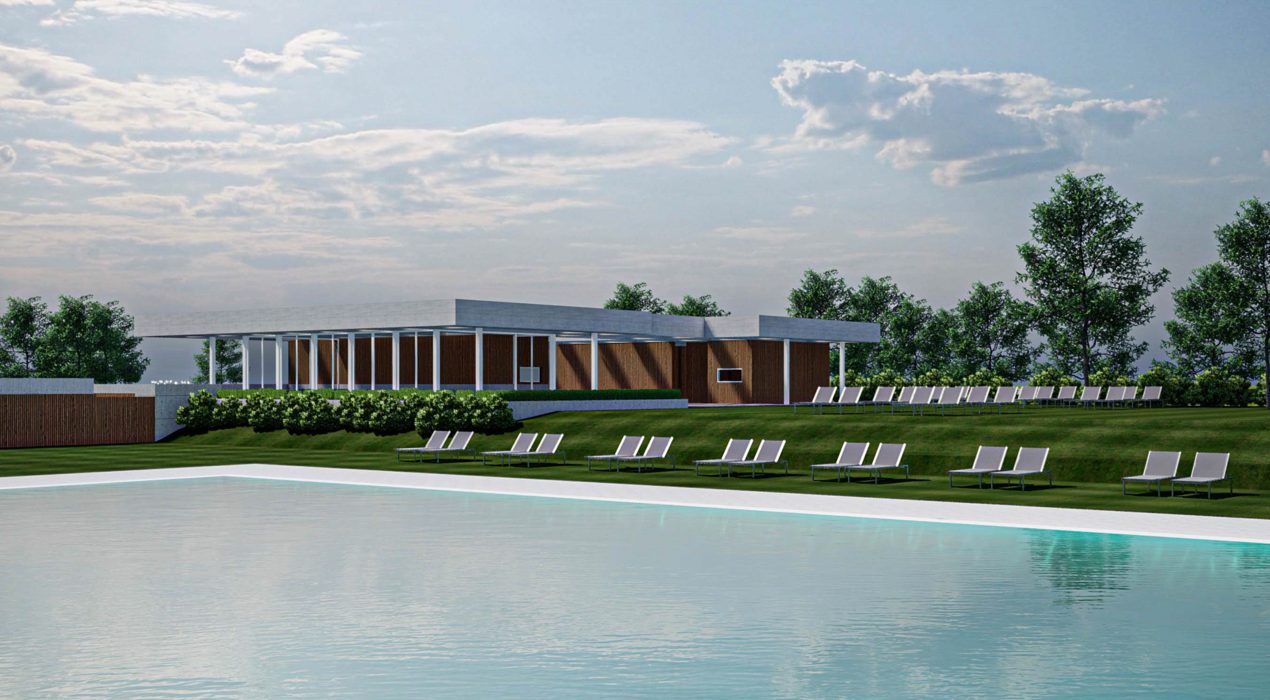 Projecte del nou edifici dels vestidors de la piscina municipal de Gironella. | FOTO: Jordi Cuní, Xavier Vancells Arquitectes SLP