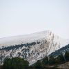 La serra del Cadí des de Gósol, aquest dijous, després de les pluges de dimecres