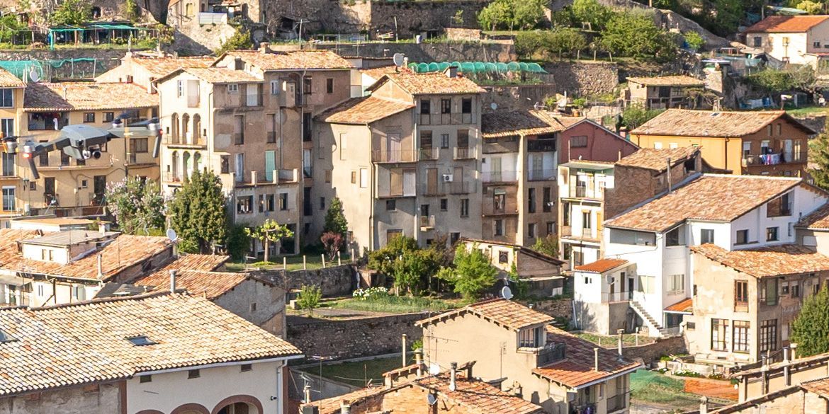 Barri vell de Berga des del campanar de Sant Francesc | Aleix Camprubí