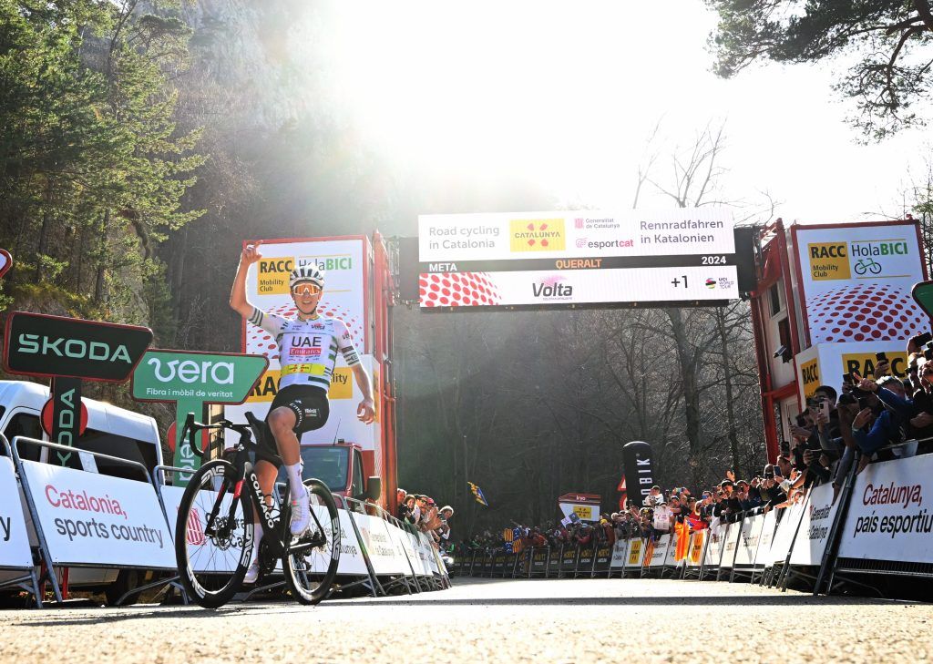 Tadej Pogacar, guanyador de la Volta, a la meta de Queralt | Volta a Catalunya