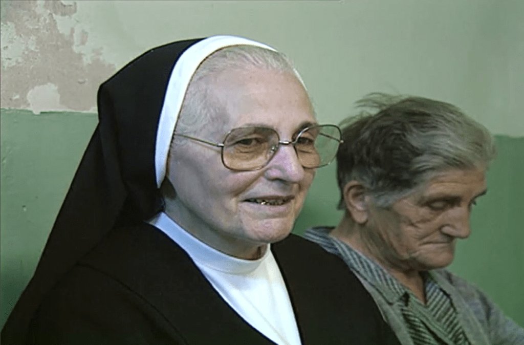 Germana Maria Sampons, al convent de Cal Rosal, el juliol del 1992, dies abans de marxar-ne per sempre.