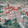 Voreres que prioritàriament s'han d'ampliar o arranjar, segons el Pla de Mobilitat Urbana Sostenible (PMUS) de Berga, la majoria a l'entorn dels centres educatius.