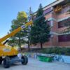 Obres de reparació de la façana de l'escola Santa Eulàlia de Berga | Ajuntament de Berga