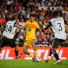 Marc Bernal, en el debut en un partit oficial amb el primer equip del Barça, contra el València (1-2) | FC Barcelona