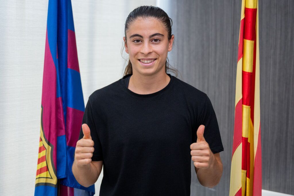 Judit Pujols, després de signar la renovació amb el FC Barcelona, el 31 de juliol | FC Barcelona