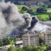 L'incendi és ben visible des de tot Berga, Avià i rodalies. | D. López