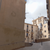 Paret de la impremta Casals del carrer Major de Berga, on l'Ajuntament estudia fer-hi un mural o un jardí vertical