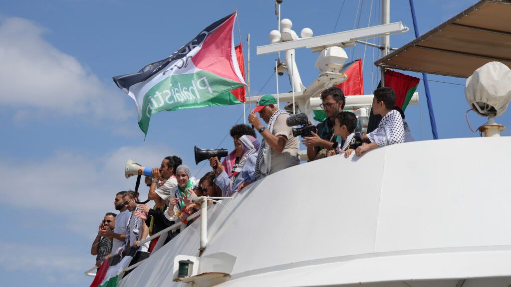 La flotilla de Gaza, a la sortida al port de Barcelona | Gemma Sánchez Bonel/ACN
